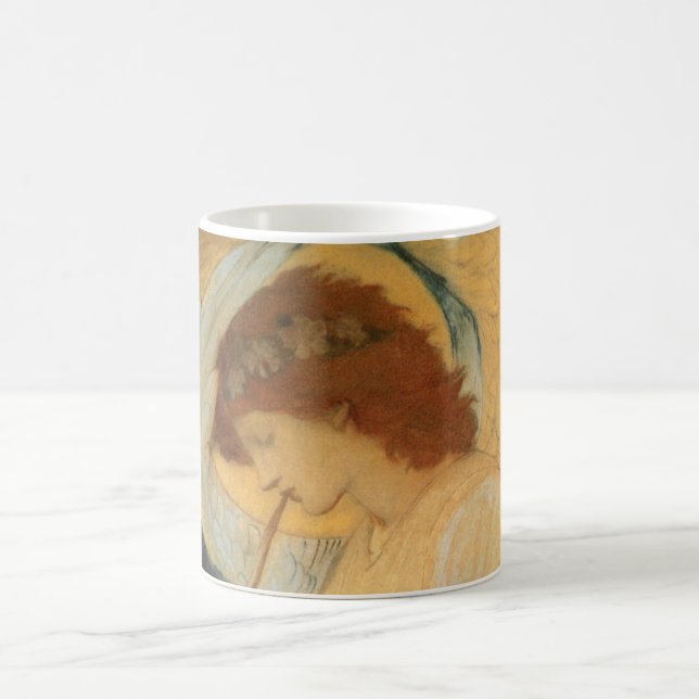 Taza De Café Un ángel tocando un flageolet de Burne Jones (Centro)