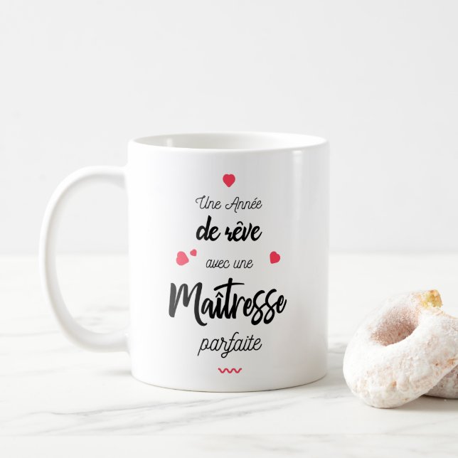 Taza De Café Un année de rêve con maestra (Con donut)