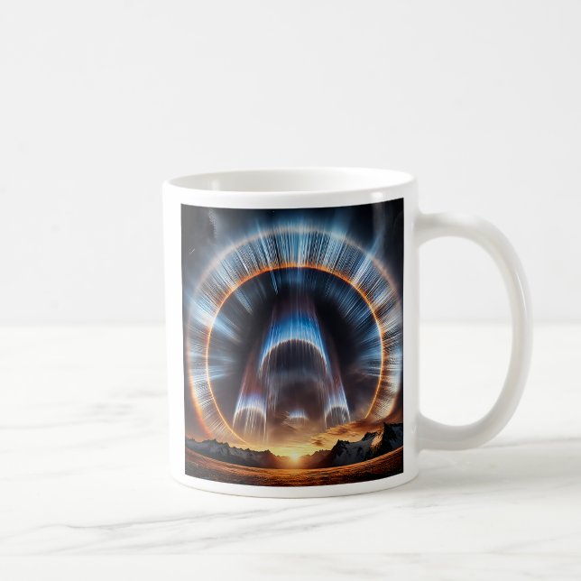 Taza De Café Un anneau de lumière stellaire s'élève. (Derecha)