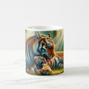 Taza De Café Un apego apacible en la pintura de la selva
