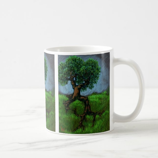 Taza De Café Un árbol en una colina (Derecha)