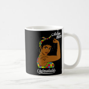 Taza De Café Un autismo inquebrantable mamá desordenada concien