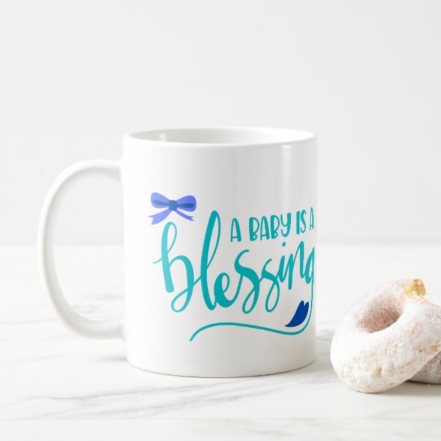 Taza De Café Un bebé es una bendición, niño bebé (Con donut)