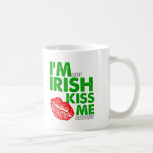 Taza De Café Un beso antiirlandés divertido