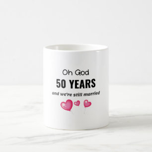 Taza De Café Un Boda de regalo de 50 años es gracioso para él