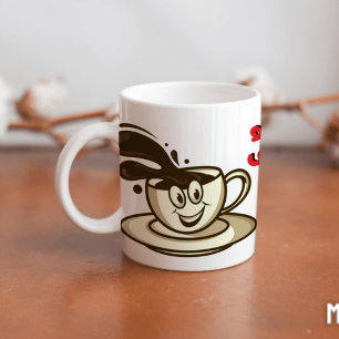 Taza De Café Un buen día, clásico, Minimalista y único