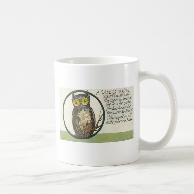 Taza De Café un búho viejo sabio (Derecha)