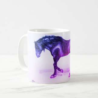 Taza De Café Un CABALLO andaluz, caminando, un semental pintado