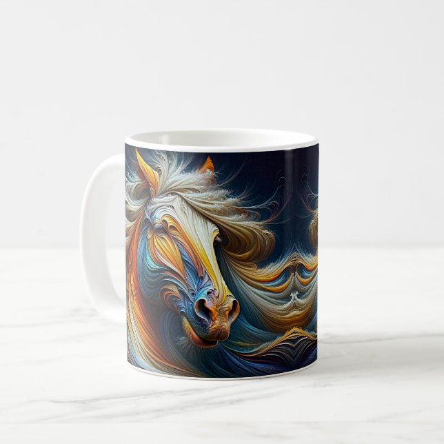 Taza De Café Un caballo con la brisa. (Anverso izquierdo)
