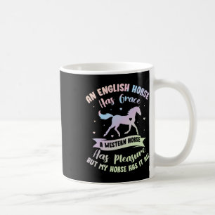 Taza De Café Un caballo inglés tiene gracia a un occidental - e