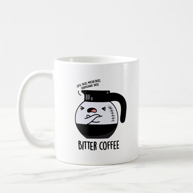 Taza De Café Un café amargo y divertido bollo de comida (Izquierda)