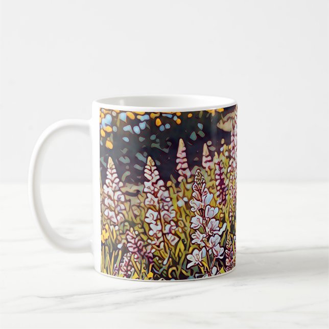 Taza De Café Un campo lleno de flores - Café Mug (Izquierda)