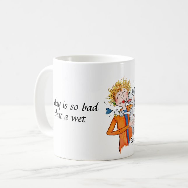 Taza De Café Un "caniche" de moda besa a nuestra mujer en rojo (Anverso izquierdo)