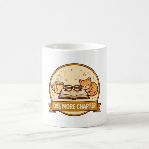 Taza De Café Un capítulo más — Libro acogedor, té y gato dormid