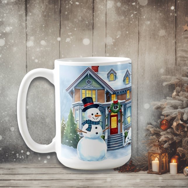 Taza De Café Un caprichoso hombre de nieve en los Navidades de  (Subido por el creador)