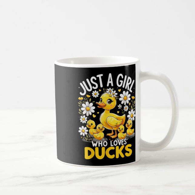 Taza De Café Un Chica al que le encantan los patos (Derecha)