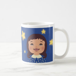 Taza De Café Un chica que mira las estrellas