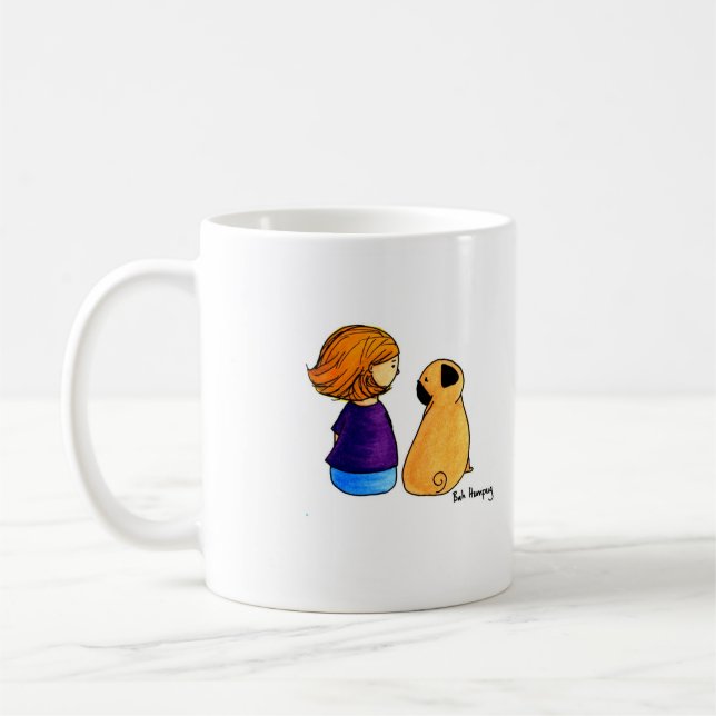 Taza De Café Un chica y su barro amasado (rubios) (Izquierda)