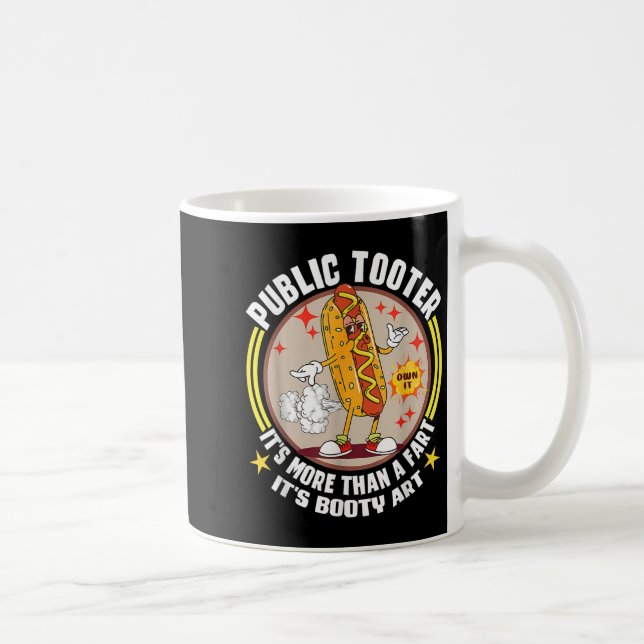 Taza De Café Un chofer público gracioso Hotdog Fart Chiste Boot (Derecha)