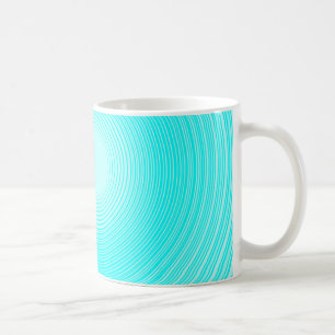 Taza De Café Un círculo azul claro sobre un fondo azul más clar