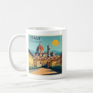 Taza De Café Un clásico cartel de viaje nostálgico: Florencia,
