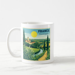 Taza De Café Un clásico cartel de viaje nostálgico Francia Dord