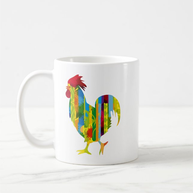 Taza De Café Un colorido gallo (Izquierda)