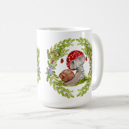 Taza De Café Un colorido volante forestal y un caracol