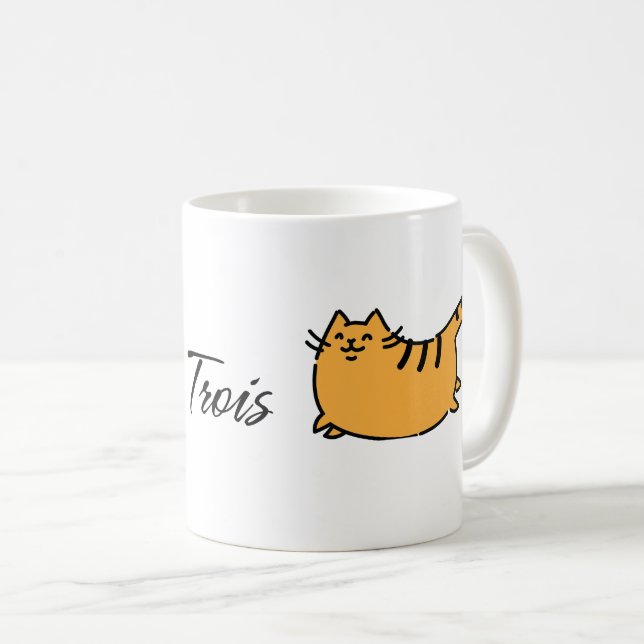 Taza De Café Un Deux Trois Cat (Anverso derecho)