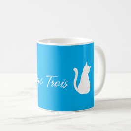 Taza De Café Un Deux Trois Cat T-Shirt