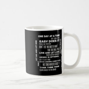 Taza De Café Un Día A La Vez Inspirando La Sobriedad De La Recu