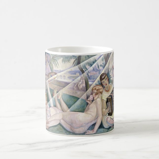 Taza De Café Un día de verano (mujeres hermosas al sol) (Centro)