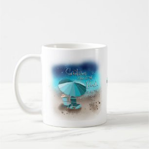 Taza De Café Un Día En La Playa