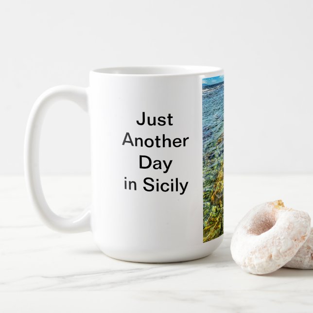 Taza De Café Un día más en Sicily Mug (Con donut)