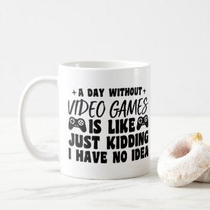 Taza De Café Un Día Sin Videojuegos Amantes De Los Videojuegos 