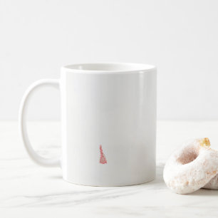 Taza De Café un dibujo de un pájaro con flores sobre él