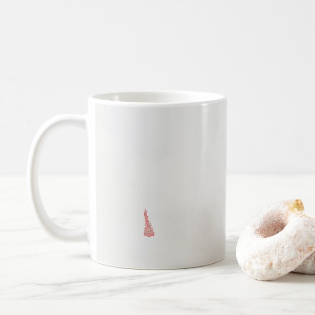 Taza De Café un dibujo de un pájaro con flores sobre él (Con donut)