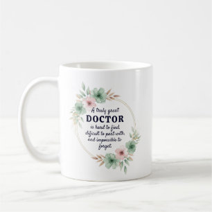 Taza De Café Un diseño de cita de agradecimiento de un médico v