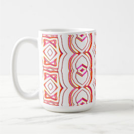 Taza De Café Un diseño de patrones rojos y blancos impecables