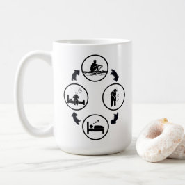 Taza De Café Un divertido regalo de remo, El ciclo de remo
