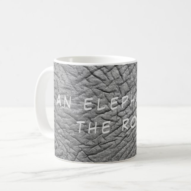 Taza De Café Un elefante en la foto de la piel de la habitación (Anverso izquierdo)