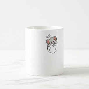 Taza De Café un elefante saluda en un bolsillo