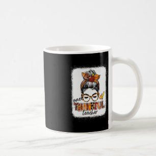 Taza De Café Un Encantado Profesor Messy Bun Cute Otoño Otoño