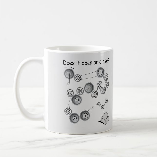 Taza De Café Un engranaje divertido y el rompecabezas del cintu (Izquierda)