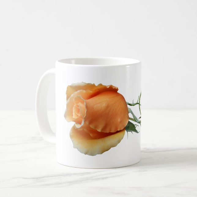 Taza De Café Un esqueje de rosa único      (Anverso izquierdo)