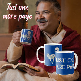 Taza De Café Un esqueleto de amante de los libros de una página