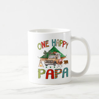 Taza De Café Un Feliz Papá Campista Niño Cumpleaños 1 Oso Camng