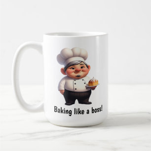 Taza De Café Un Feliz Pastelero Posando para la Cámara