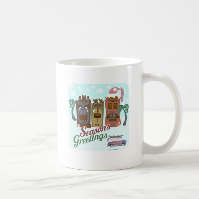 Taza De Café Un feriado muy tiki Navidades divertidos arte Pers (Derecha)