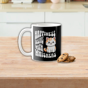 Taza De Café Un gatito negro gracioso dice